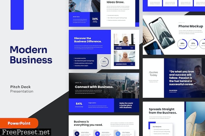 Modern Business Pitch Deck Powerpoint 2SP9C64