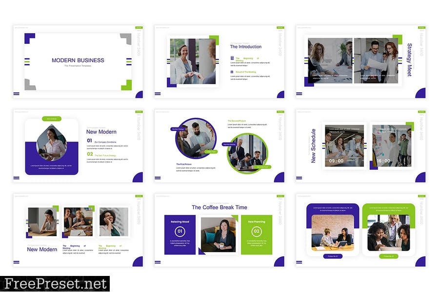 Modern Business Presentation Template 4BD6VCA