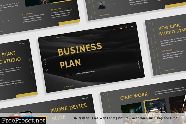 Modern Golden Black Digital Corporate Profile 004 TCJ5AAC