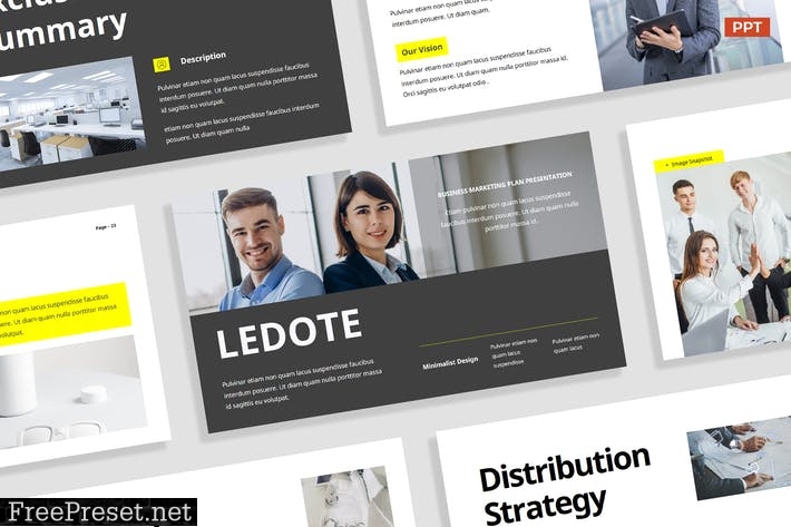 Modern Gray Yellow Marketing Business Presentation A83P7HU