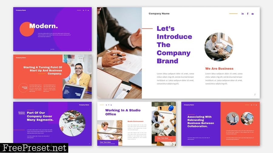 Modern - Pitching Business Company Powerpoint PX37GWA