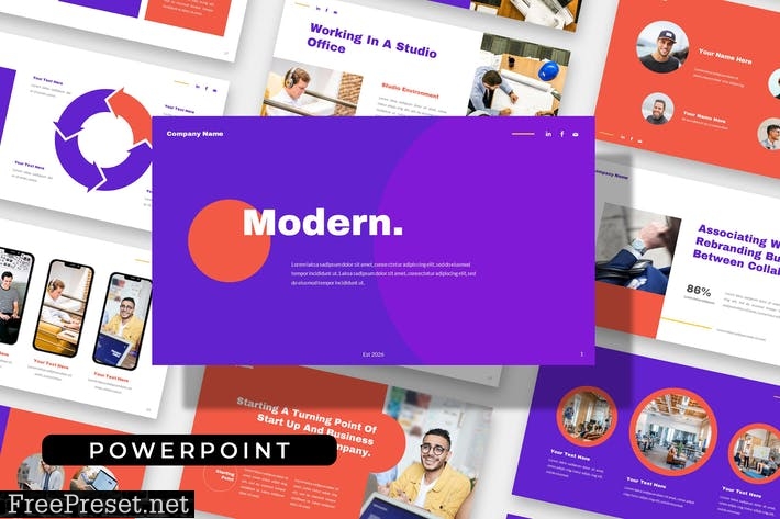 Modern - Pitching Business Company Powerpoint PX37GWA