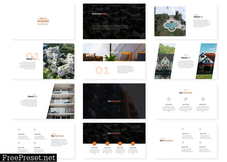 Modern Real Estate Google Slides Template W3XTXY