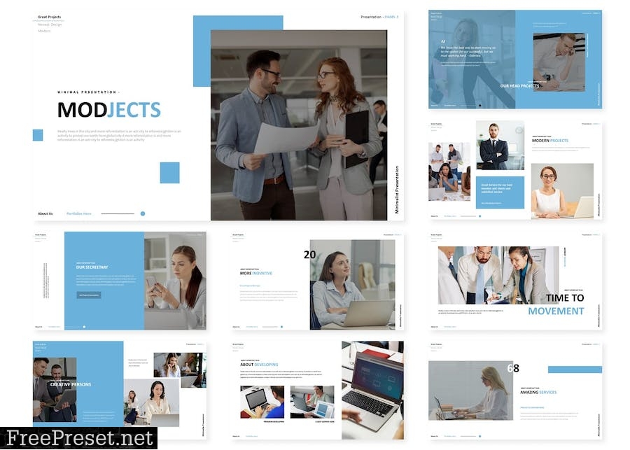 Modjects | Presentation Template B3K9URE