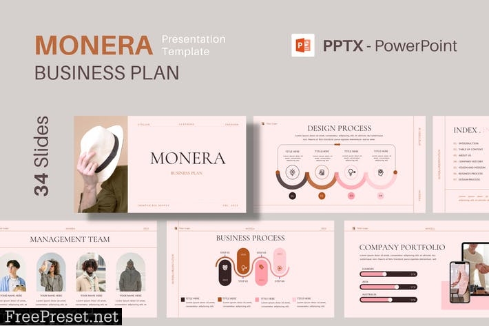 Monera Powerpoint Business Plan Presentation GWD2RH3