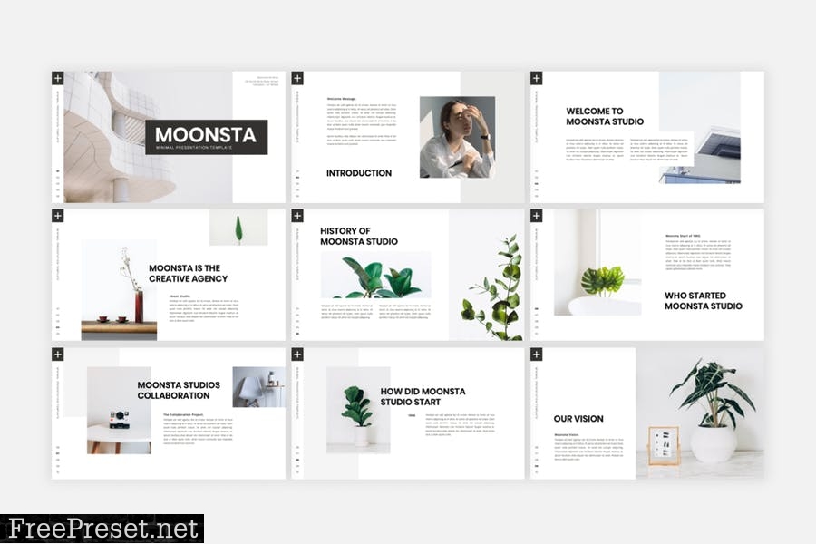 Moonsta - Minimal PowerPoint Template EKFVFTP