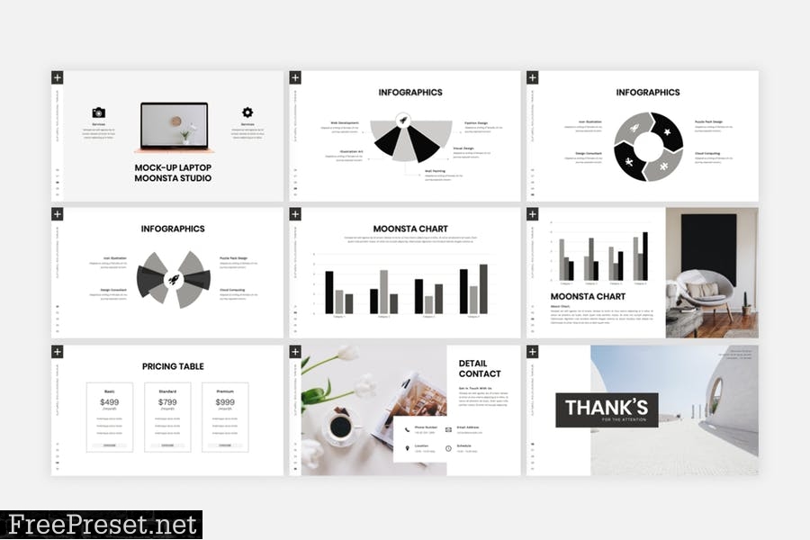 Moonsta - Minimal PowerPoint Template EKFVFTP