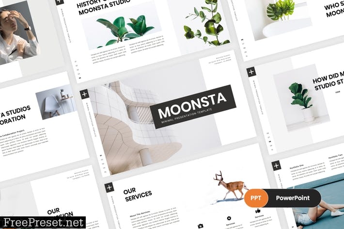 Moonsta - Minimal PowerPoint Template EKFVFTP