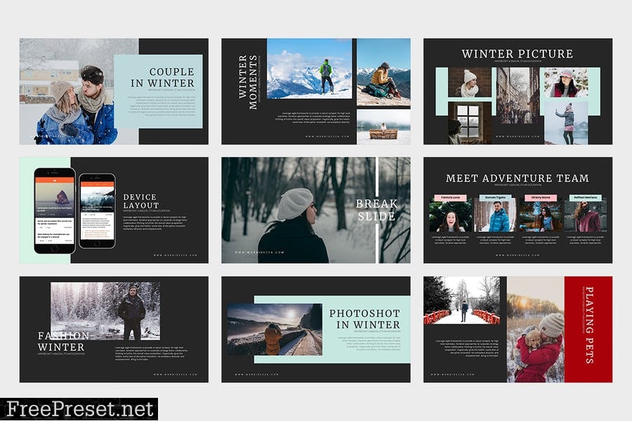 Morbidezza : Winter Powerpoint Template SFKL6K