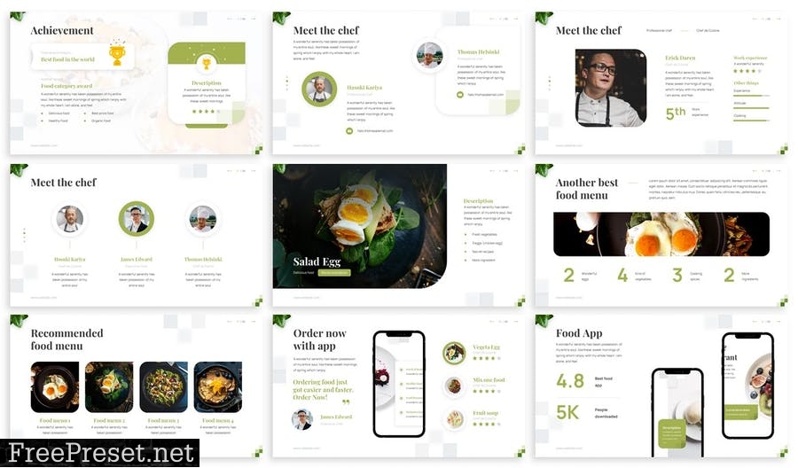 Moresh - Healthy Food Google Slide Template 4QJH8F6