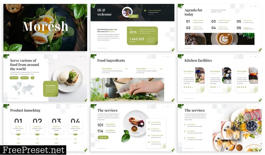 Moresh - Healthy Food Powerpoint Template 2NJ3R7S