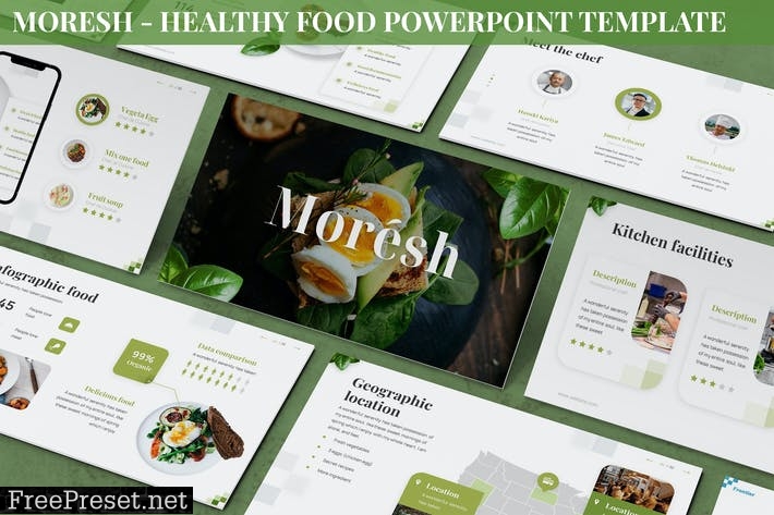 Moresh - Healthy Food Powerpoint Template 2NJ3R7S