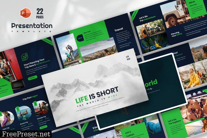 Mount Travel PowerPoint Presentation Template HC2NBQN