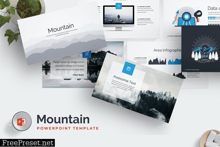 Mountain Powerpoint Template YL33TQ