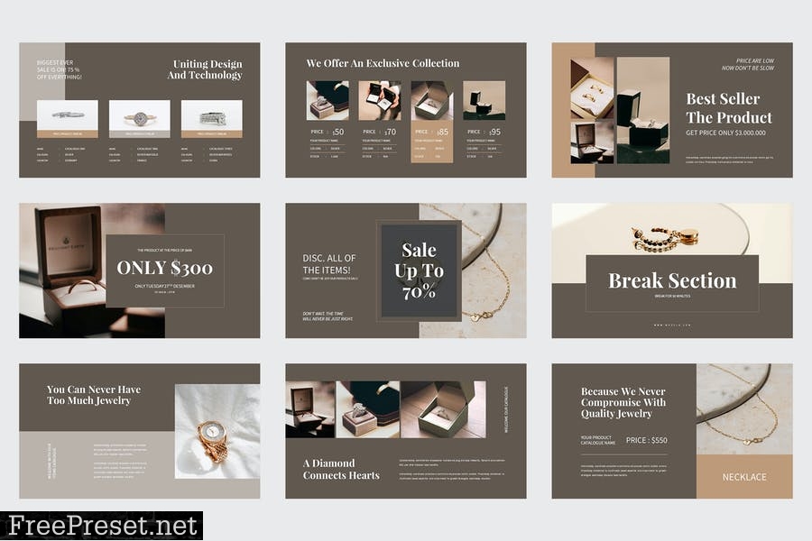 Mozela - Jewerly Catalogue Powerpoint Template LV998FN