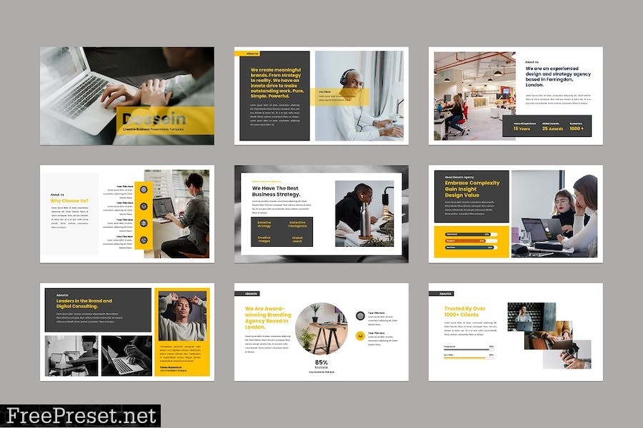 Multipurpose Business Google Slides Template 5MWCXU8