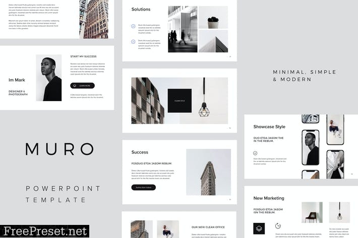 MURO - Powerpoint Minimal Template A8SMUR