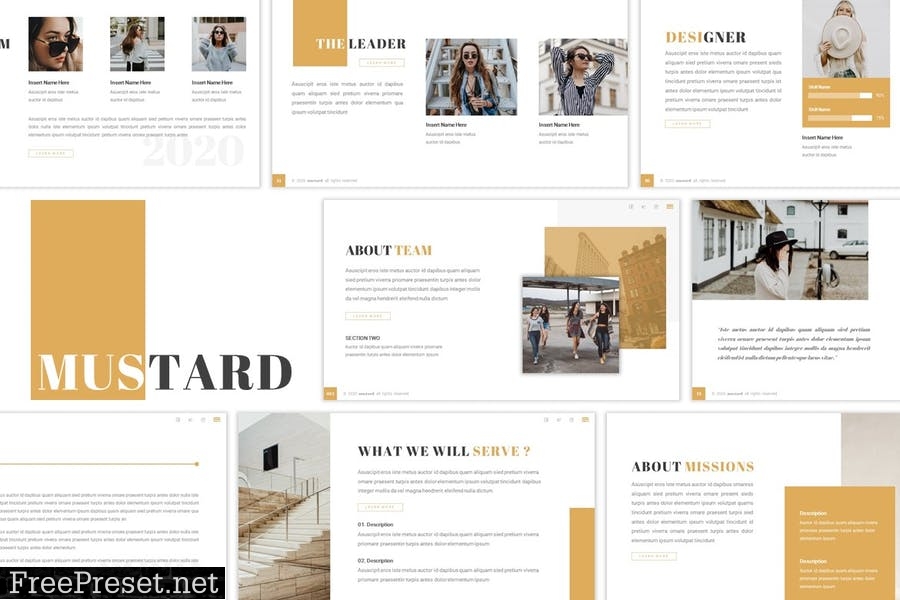 Mustard Presentation Template CBBGWE6