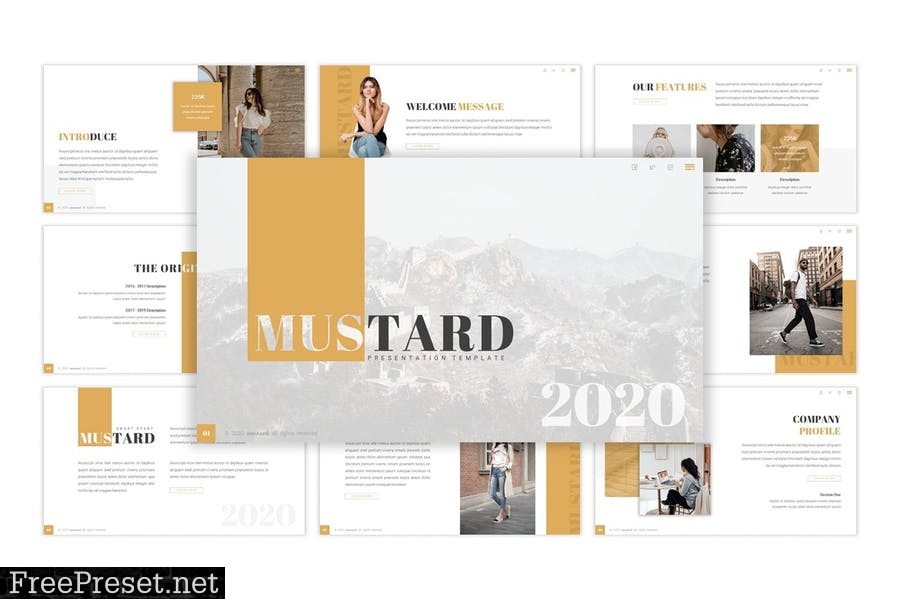 Mustard Presentation Template CBBGWE6