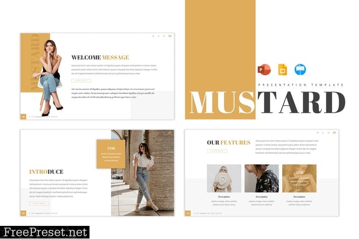 Mustard Presentation Template CBBGWE6