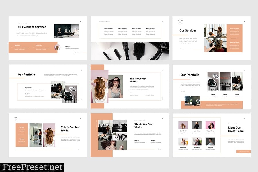 MyHair - Hair Salon Presentation Template LJ6Y6DM