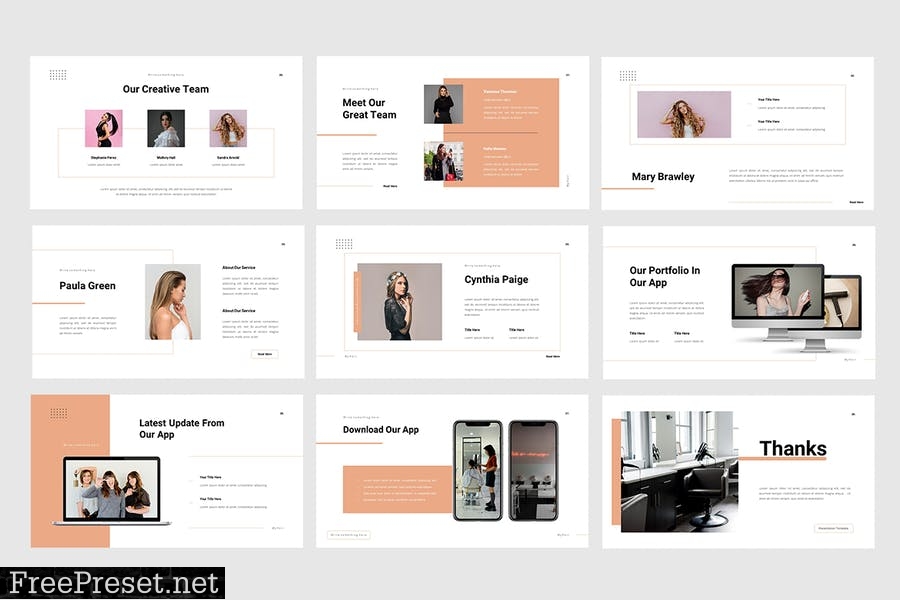 MyHair - Hair Salon Presentation Template LJ6Y6DM