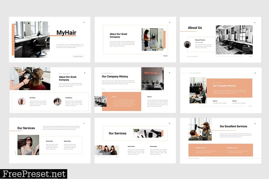 MyHair - Hair Salon Presentation Template LJ6Y6DM