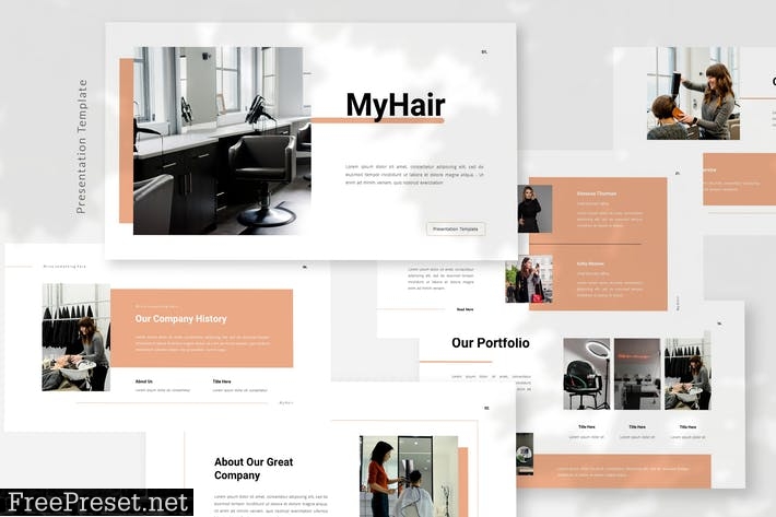 MyHair - Hair Salon Presentation Template LJ6Y6DM