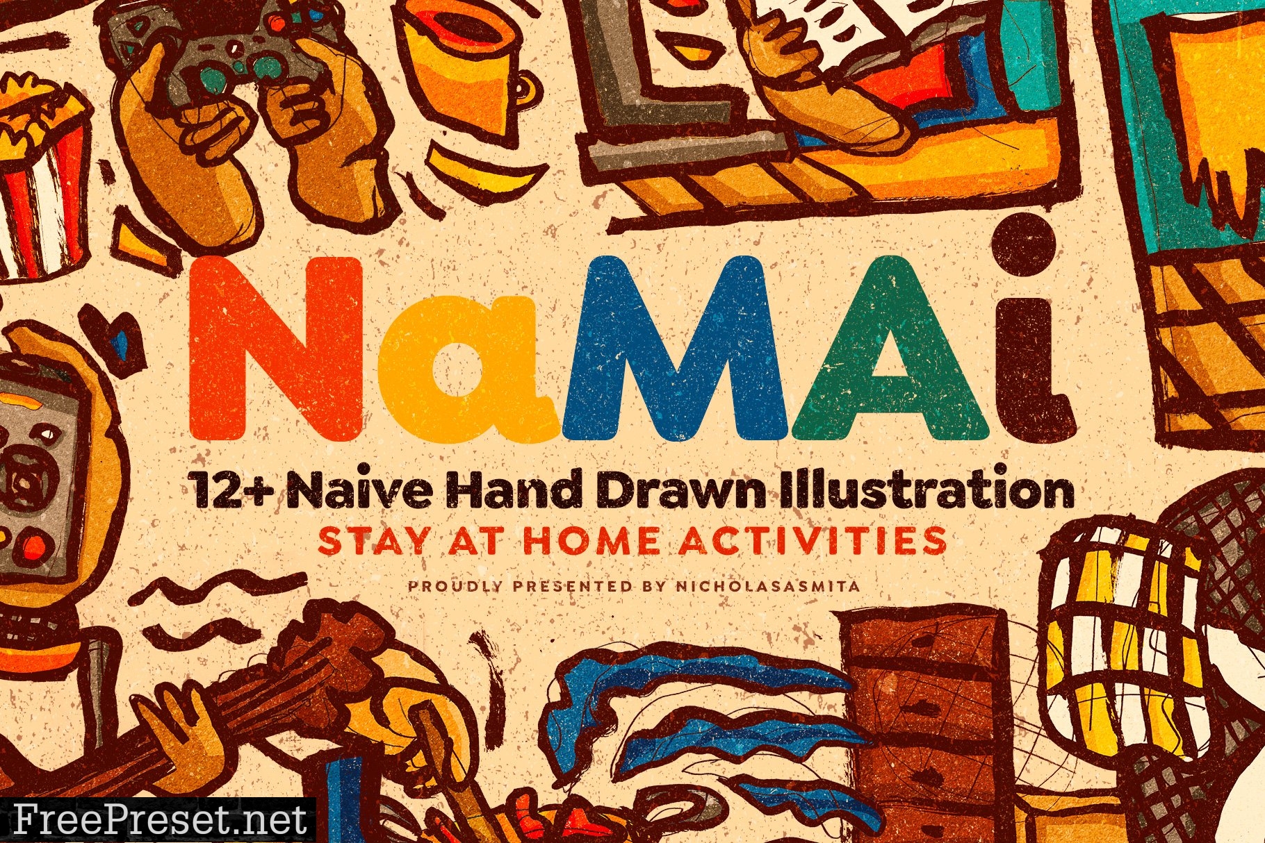 Namai: 12+ Hand Drawn Illustrations