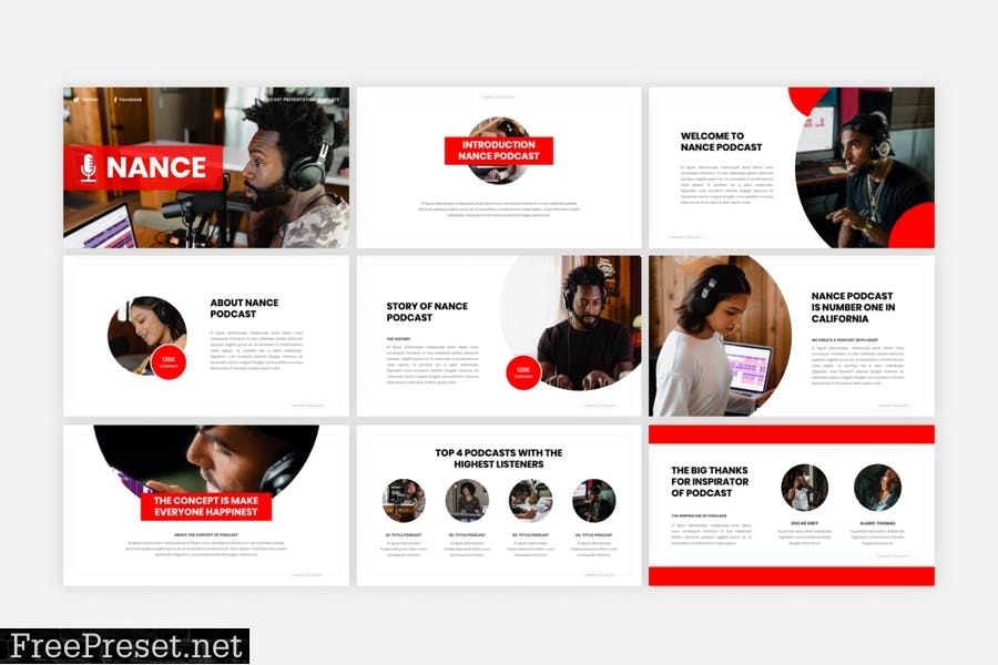 Nance - Podcast PowerPoint Template BR2ZN6T