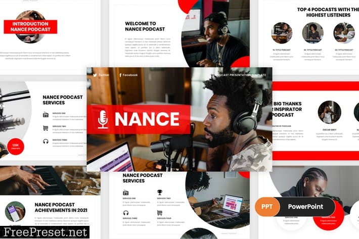 Nance - Podcast PowerPoint Template BR2ZN6T