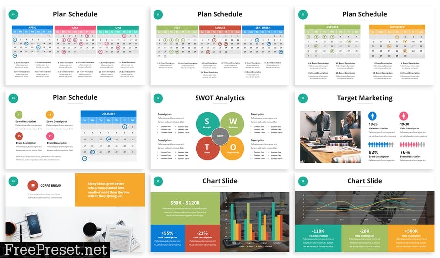 Nasto - Business Planner 2022 Powerpoint Template M96VF8E