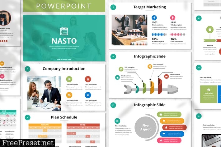 Nasto - Business Planner 2022 Powerpoint Template M96VF8E