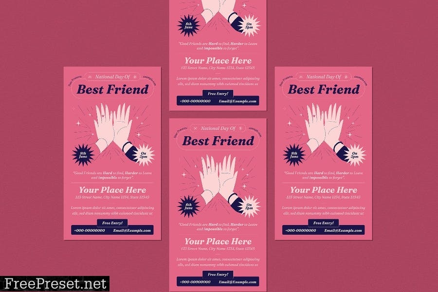 National Best Friend Day Social Media Package R6WD5MK