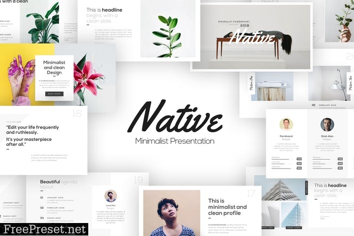 Native Minimalist PowerPoint Template ULJL89