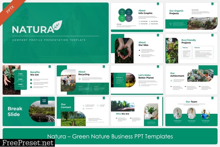 Natura - Green Nature Business PPT Template NUKVEHM