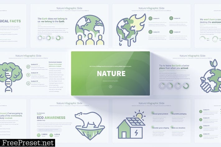 Nature - PowerPoint Infographics Slides W3987EG