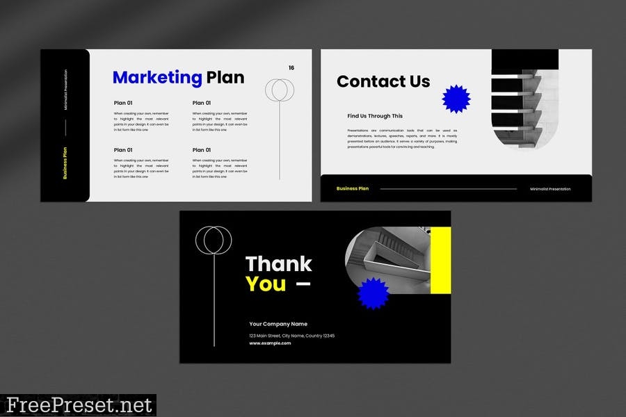 Neon Minimalist Business Plan Presentation XHFX3NS