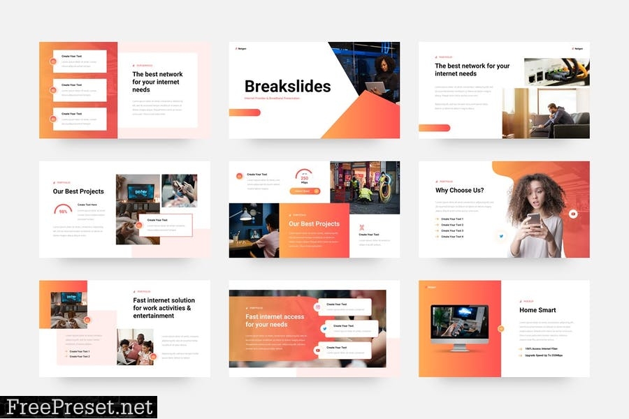 Netgen - Internet Provider & Telecom PowerPoint ZL9WXB6