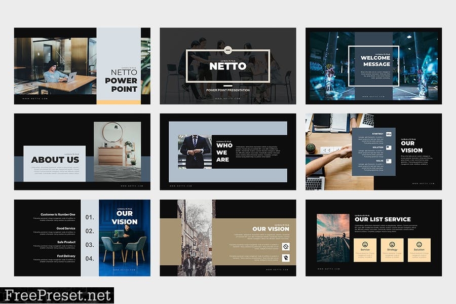 Netto : Architecture and Real Estate Powerpoint XW68T8