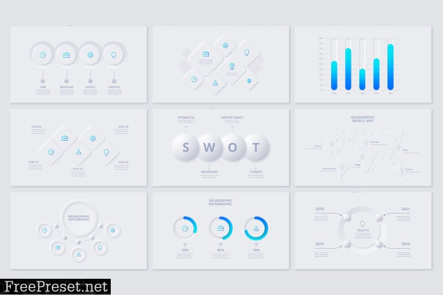 Neumorphic Animated Powerpoint Presentation NQTAMN7