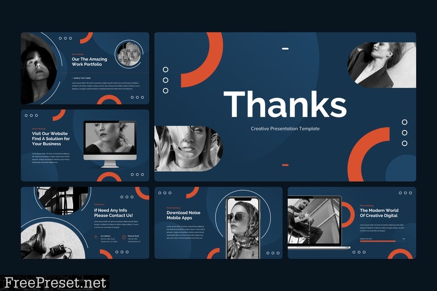 Noise - Creative PowerPoint Template MBRNBB9