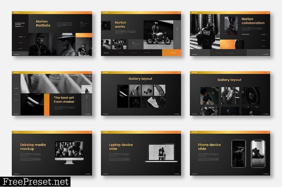 Norton – Business PowerPoint Template A22KNTH