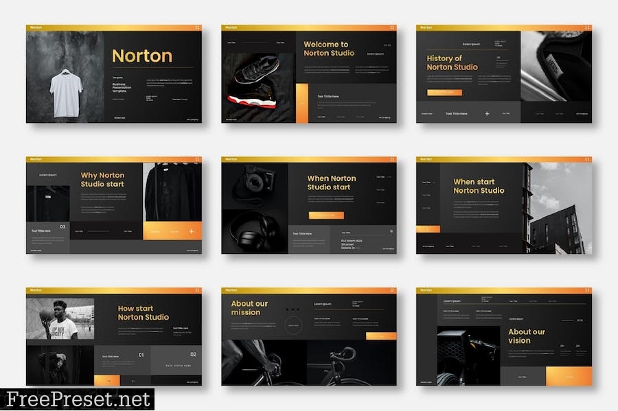 Norton – Business PowerPoint Template A22KNTH