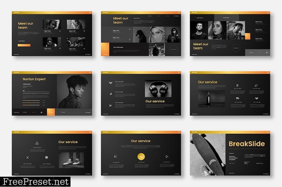 Norton – Business PowerPoint Template A22KNTH