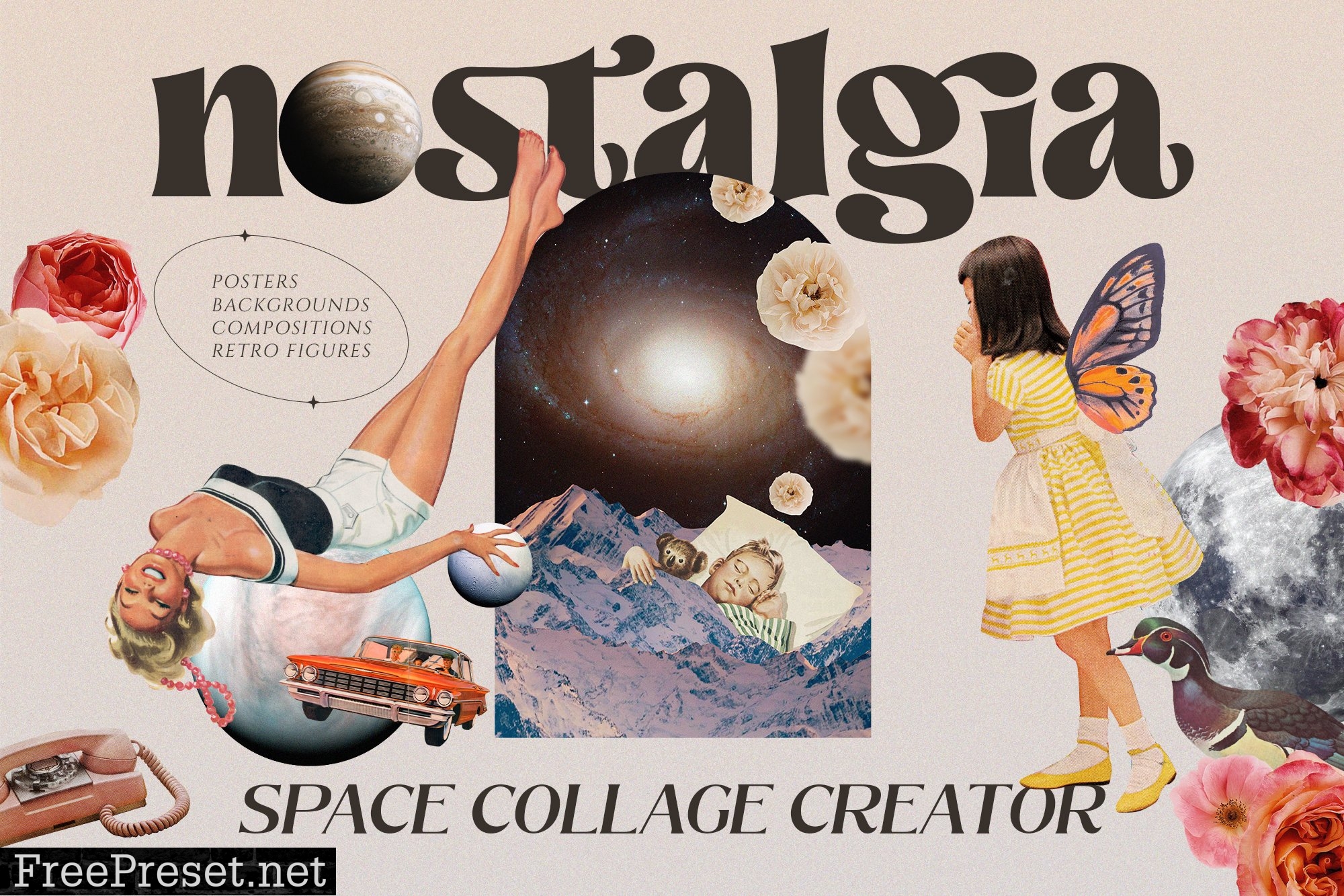 NOSTALGIA Space Collage Creator 370+ - 6365064