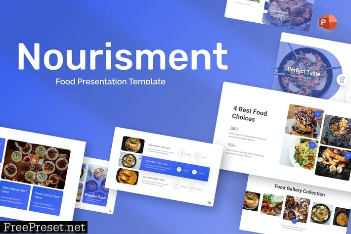 Nourisment Food PowerPoint Template 5A4QPGS