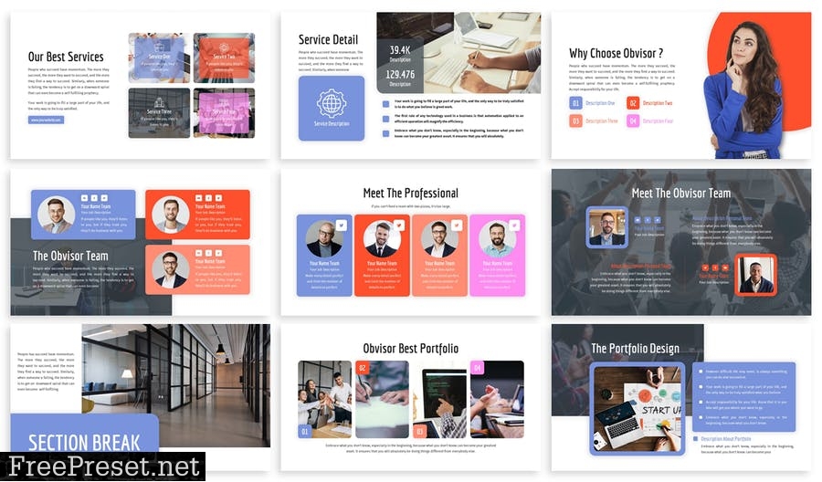 Obvisor - Business Template Prensentation SMFPSU9