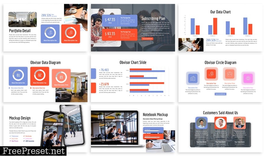 Obvisor - Business Template Prensentation SMFPSU9