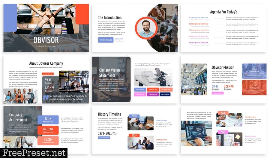Obvisor - Business Template Prensentation SMFPSU9